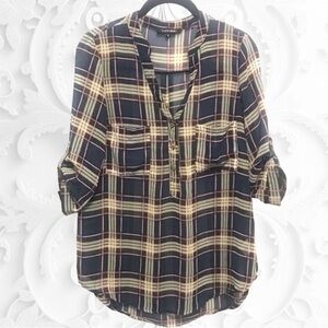 Papermoon Semi-Sheer Soft Oversized  Pink Green Plaid